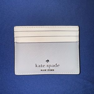 Kate Spade Madison Small Slim Cardholder in Platinum Grey Multi